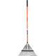 Strend Pro leaf rake, 24 teeth, 58 cm, fan-shaped, fiberglass handle 120 cm