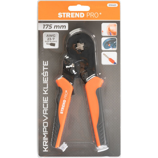Strend Pro knaibles, 175 mm, gofrētas, kabeļiem, 0,25-10 mm Strend Pro knaibles, 175 mm, gofrētas, kabeļiem, 0,25-10 mm