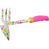 Strend Pro hoe, gardening, pointed, three-pronged, flower print, pink, Ladies line