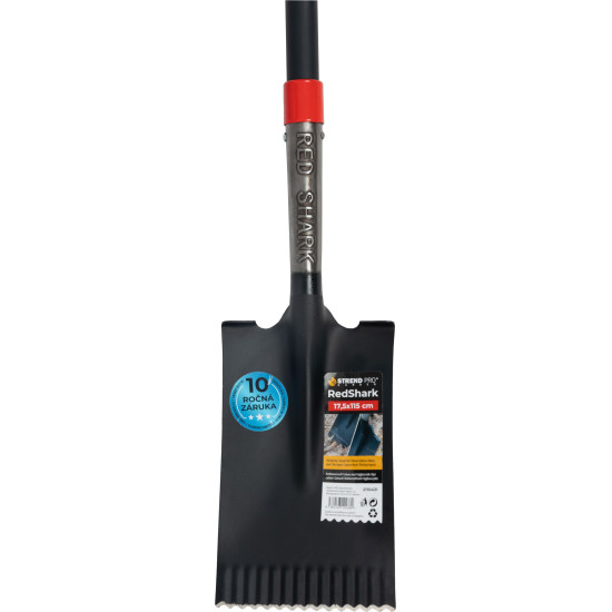 Лопата Strend Pro Premium RedShark, прямая, со стеклопластиковой ручкой D 1150 мм, гарантия 10 лет.