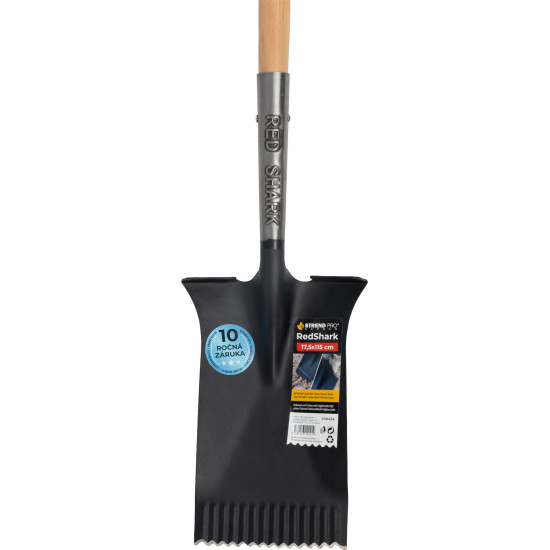 Spade Strend Pro Premium RedShark, straight, with wooden handle D 1150 mm, warranty 10 r,