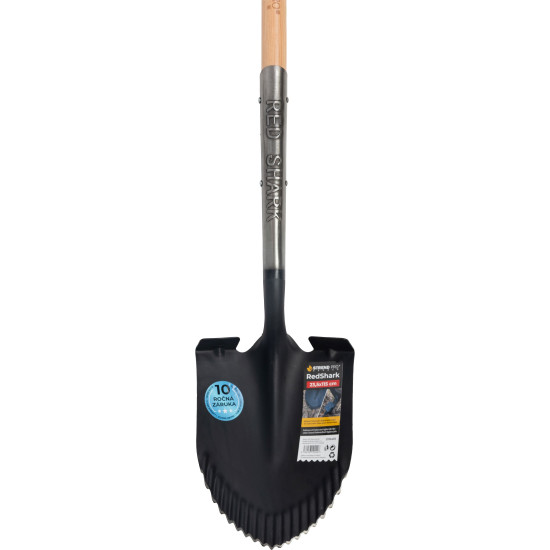 Spade Strend Pro Premium RedShark, pointed, with wooden handle D 1150 mm, warranty 10 years.