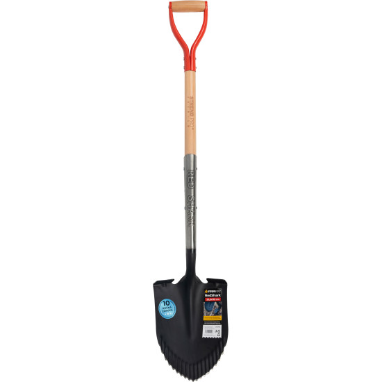 Spade Strend Pro Premium RedShark, pointed, with wooden handle D 1150 mm, warranty 10 years.