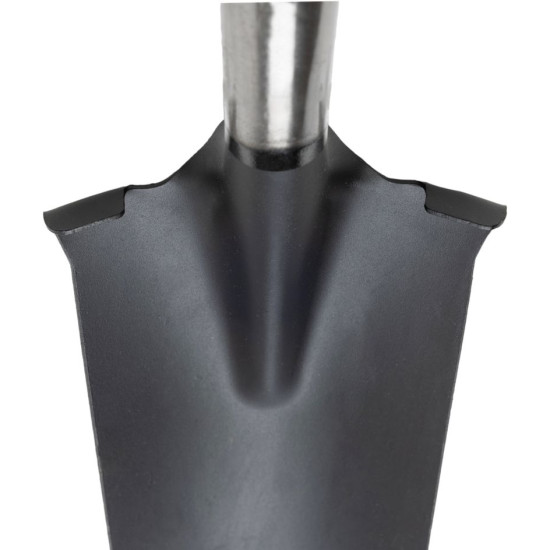 Spade Strend Pro Premium RedShark, narrow, drainage, with wooden handle D 1280 mm, warranty 10 years.