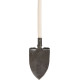 Forged spade Gardex 1300 g, with footboard, with handle T