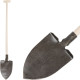 Forged spade Gardex 1300 g, with footboard, with handle T
