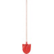 Shovel S510B Frankfurt, red, with handle, 275x240 mm