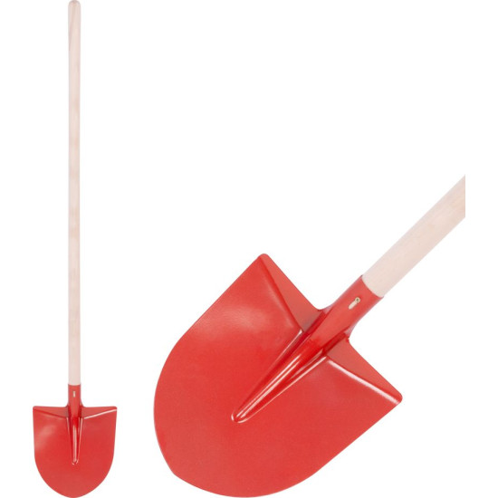 Shovel S510B Frankfurt, red, with handle, 275x240 mm