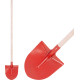 Shovel S510B Frankfurt, red, with handle, 275x240 mm
