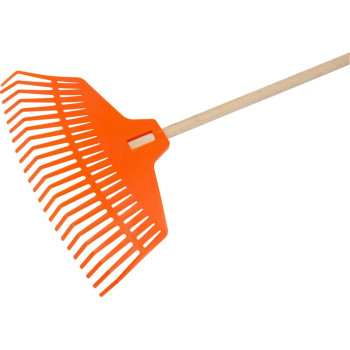 Грабли R132, 23х, 42 см, пластик, ручка деревянная 1500 мм, общая длина 163 см.