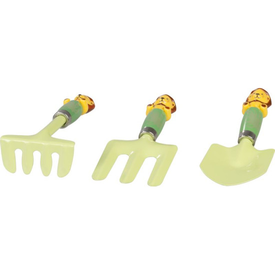 Strend Pro Tool Set, Gardening, Children's, 3-Piece, ABS + Steel, Shovel, Rake and Fork