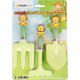 Strend Pro Tool Set, Gardening, Children's, 3-Piece, ABS + Steel, Shovel, Rake and Fork