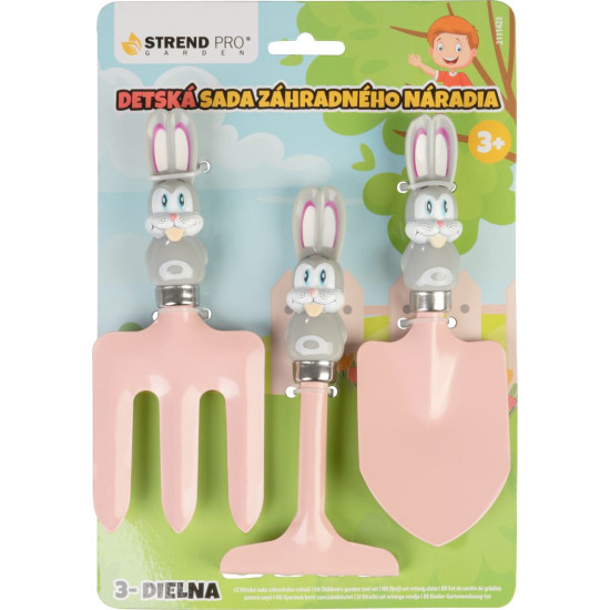 Strend Pro Tool Set, Gardening, Children's, 3-Piece, ABS + Steel, Shovel, Rake and Fork