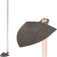 Forged spade Gardex pointed 840 g, with handle
