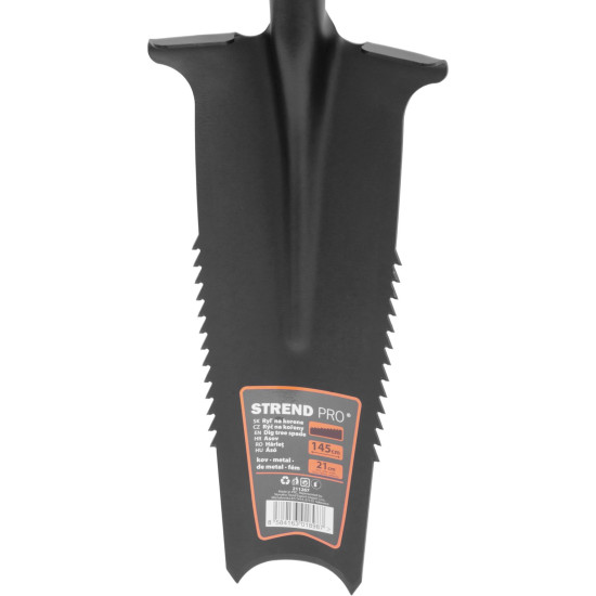 Spade MW1-4ML on roots, saw teeth, HRC40-47 with handle