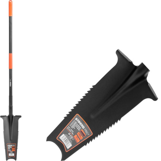 Spade MW1-4ML on roots, saw teeth, HRC40-47 with handle