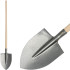 Hardened spade pointed top S506.WH, KomaXit, with handle