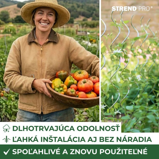 Spirālveida stienis 1800mm /6,5mm cinkota stieple, tomātu atbalstam