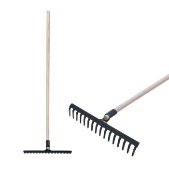 Грабли садовые R107SK 16 зубьев с деревянной ручкой 1600мм