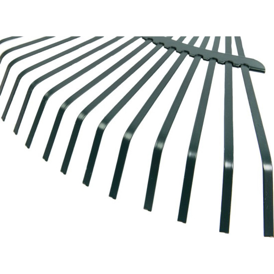 Garden leaf rake metal (lamella teeth) + wooden handle