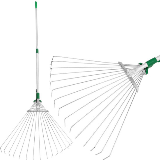 Грабли Р116-65, 15х, веерные, для листьев, 680 г, телескопические, ручка металлическая