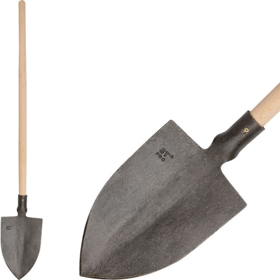 Spade Gardex 1250g, pointed, with handle