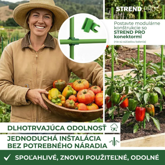 Dārza bārs CountryYard S217, 120 cm, 7,0 mm, zaļš, stikla šķiedra