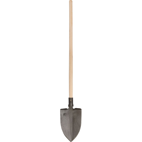 Forged spade Gardex 1300 g, with footboard, with handle