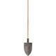Forged spade Gardex 1300 g, with footboard, with handle