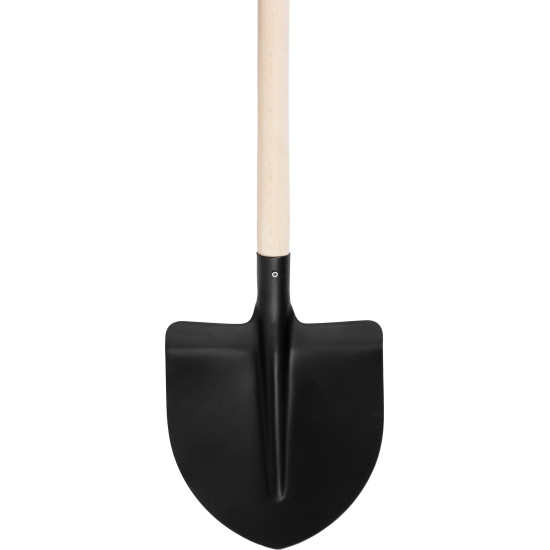 Hardened shovel pointed, black, with handle
