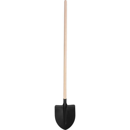 Hardened shovel pointed, black, with handle