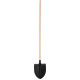 Hardened shovel pointed, black, with handle