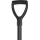 Hardened long spade narrow + handle PVC grip D