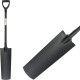 Hardened long spade narrow + handle PVC grip D