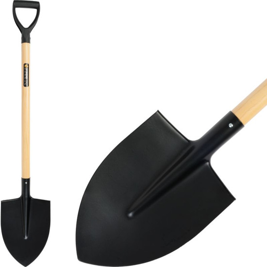 Spade pointed top with wooden handle D