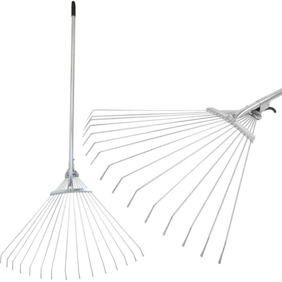 Грабли Р116-85, 15х, веерные, для листьев, 850 г, ручка металлическая