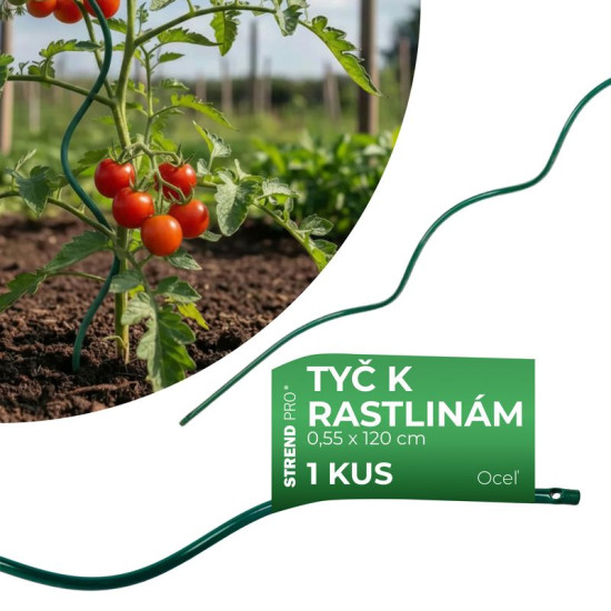 Spirālveida stienis 1200mm /5,5mm PVC stieple, tomātu atbalstam