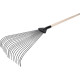 Грабли R115.WH, 18х, веерные, для листьев, деревянная ручка