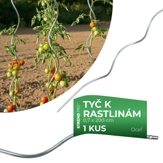 Atbalsts stienis GS1 2000/7,0 mm, spirāle, Zn stieple, tomātiem