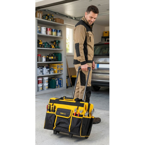 Strend Pro soma, tekstila, čemodāns, ar riteņiem, ar teleskopu. rokturis, instrumentiem, maks. 20 kg, 44x24x42 cm