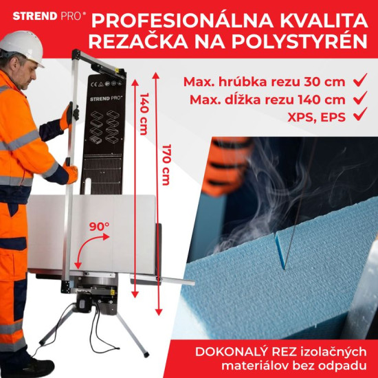 Polistirola griezējs Strend Pro SDDR-140, 30 - 140 cm, max 90° griešanas leņķis, 200 W, elektrisks, statīvs-m Polistirola griezējs Strend Pro SDDR-140, 30 - 140 cm, max 90° griešanas leņķis, 200 W, elektrisks, statīvs-m