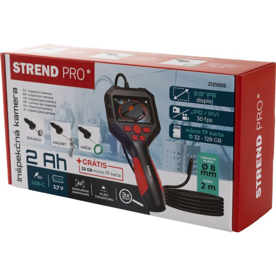 Камера Strend Pro CB433, инспекционная, LCD, зонд 8 мм, с функцией записи