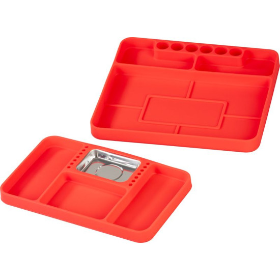 Screw container Strend Pro, magnetic, silicone, for car workshops, 272x240x25 mm