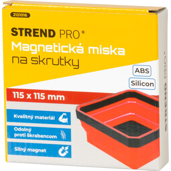 Strend Pro bowl, container, screw, magnetic, foldable, silicone, 115x115 mm