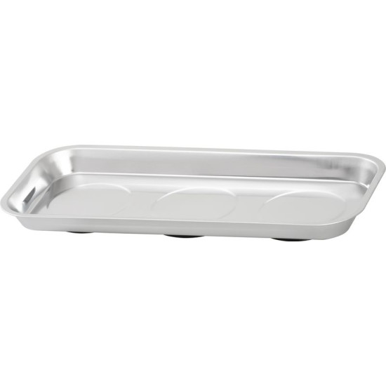 Strend Pro bowl, container, for screws, magnetic, rectangular, stainless steel, 160x360 mm