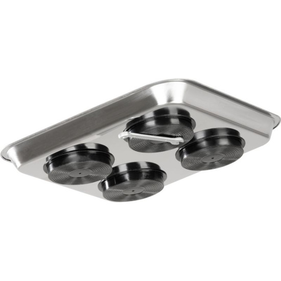 Strend Pro bowl, container, for screws, magnetic, square, stainless steel, 270x292 mm