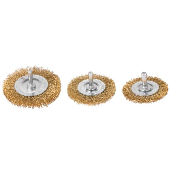 Wire grinding brush set 3pcs Tigerlion C9003, 50-65-75 mm Wire grinding brush set 3pcs Tigerlion C9003, 50-65-75 mm