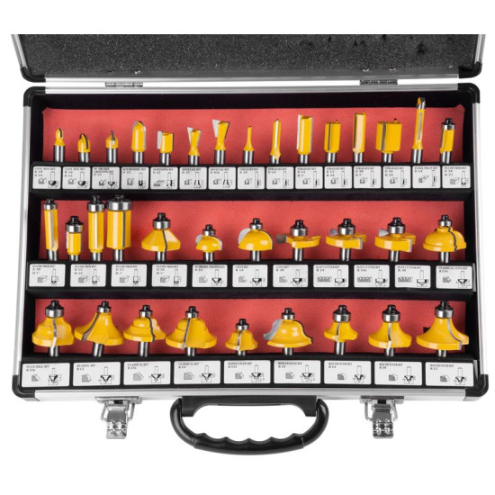 Set of milling cutters 35 pcs, into wood