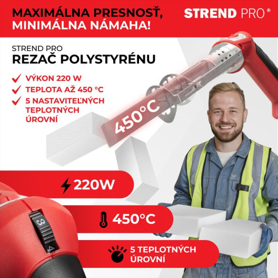 Griezējs Strend Pro HK102, polistirolam un EPS, 220W
