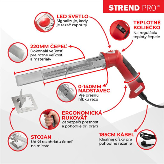 Griezējs Strend Pro HK102, polistirolam un EPS, 220W